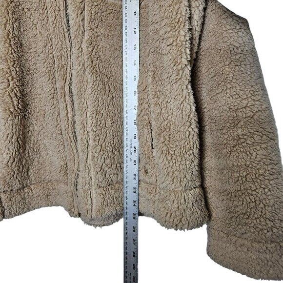 Calvin Klein Full Zip Tan Sherpa Jacket coat Size Large - Picture 11 of 13